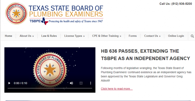 Texas State Board Of Plumbing Examiners News Update Trident Plumbing